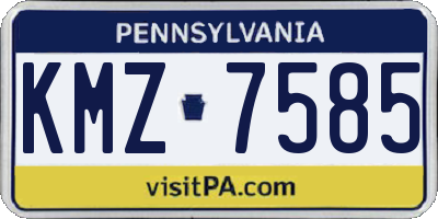 PA license plate KMZ7585