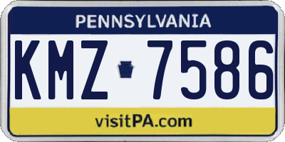 PA license plate KMZ7586