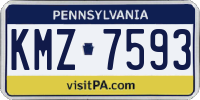 PA license plate KMZ7593