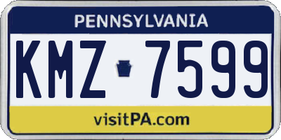 PA license plate KMZ7599