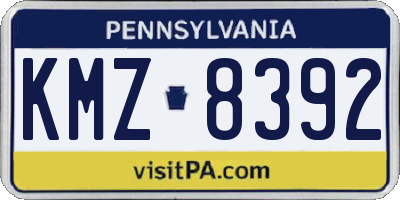 PA license plate KMZ8392