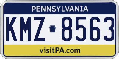 PA license plate KMZ8563