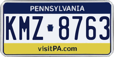PA license plate KMZ8763