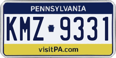 PA license plate KMZ9331