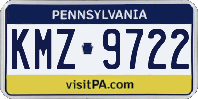 PA license plate KMZ9722