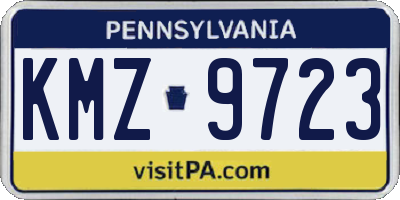 PA license plate KMZ9723
