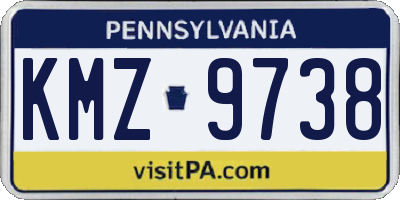 PA license plate KMZ9738