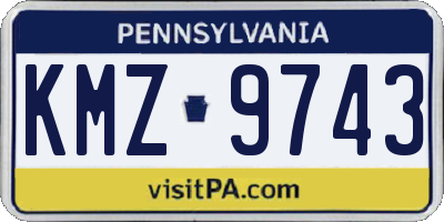 PA license plate KMZ9743