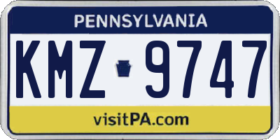 PA license plate KMZ9747