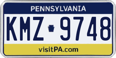 PA license plate KMZ9748