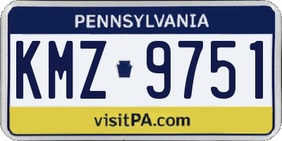 PA license plate KMZ9751