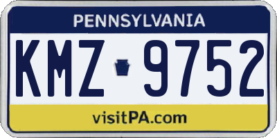 PA license plate KMZ9752
