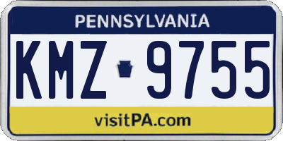 PA license plate KMZ9755