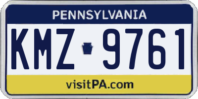 PA license plate KMZ9761