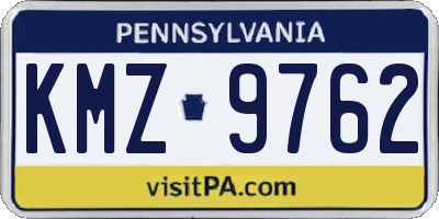 PA license plate KMZ9762