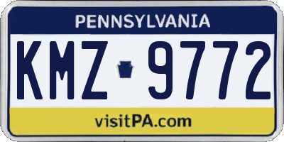 PA license plate KMZ9772