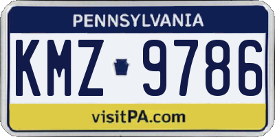 PA license plate KMZ9786