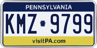 PA license plate KMZ9799