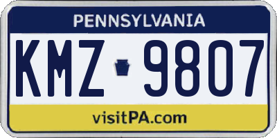 PA license plate KMZ9807