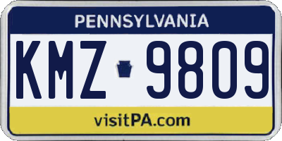PA license plate KMZ9809