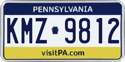 PA license plate KMZ9812