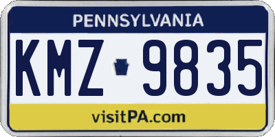 PA license plate KMZ9835