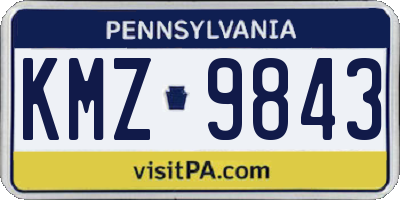 PA license plate KMZ9843