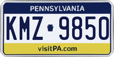PA license plate KMZ9850