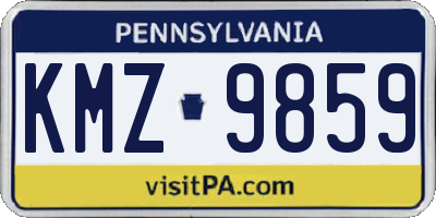 PA license plate KMZ9859