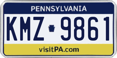 PA license plate KMZ9861