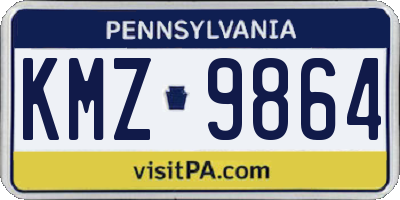 PA license plate KMZ9864