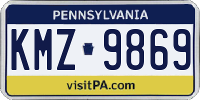 PA license plate KMZ9869