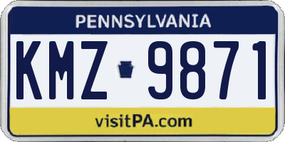 PA license plate KMZ9871