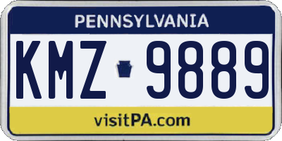 PA license plate KMZ9889