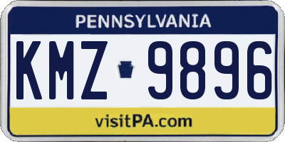 PA license plate KMZ9896