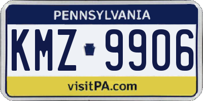 PA license plate KMZ9906