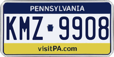 PA license plate KMZ9908
