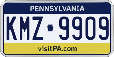 PA license plate KMZ9909