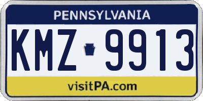 PA license plate KMZ9913