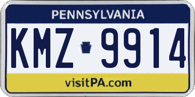 PA license plate KMZ9914