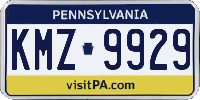 PA license plate KMZ9929