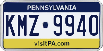 PA license plate KMZ9940