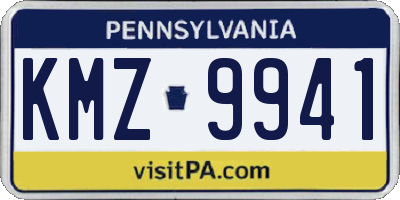PA license plate KMZ9941