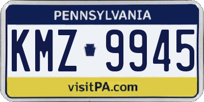 PA license plate KMZ9945