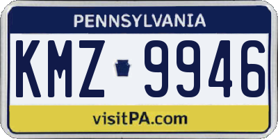 PA license plate KMZ9946