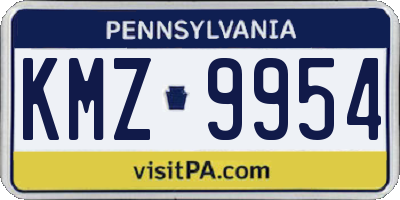 PA license plate KMZ9954