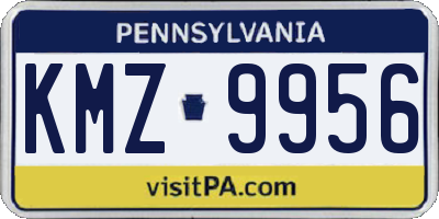 PA license plate KMZ9956