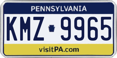 PA license plate KMZ9965