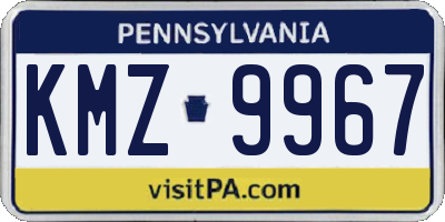 PA license plate KMZ9967