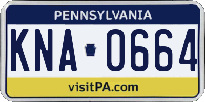 PA license plate KNA0664
